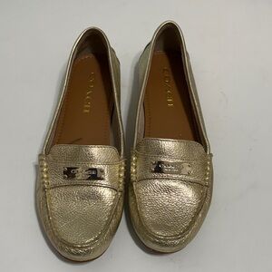 Coach Metallic Gold Women's Flats  Worn once
